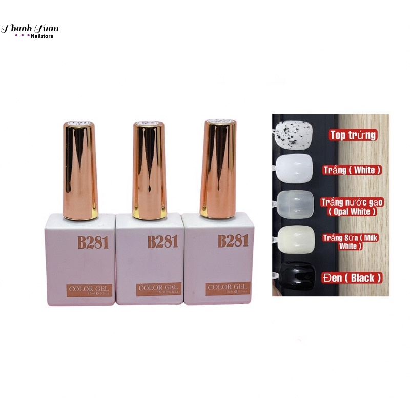 Nước sơn gel móng tay B281, B281 top trứng cút - Phụ kiện đồ nail HSM