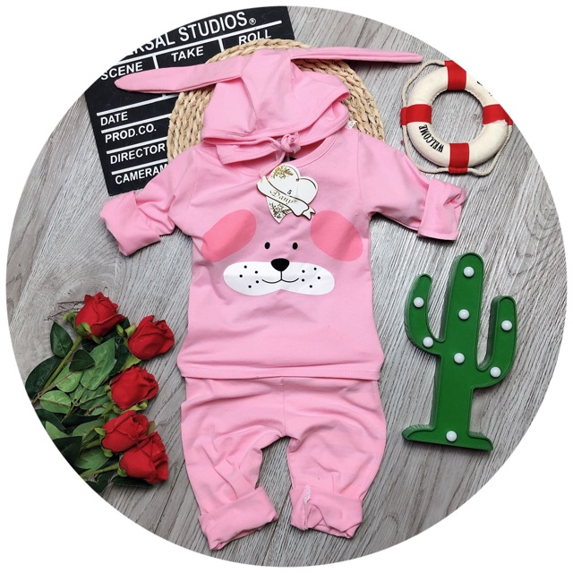 BỘ BODY KÈM MŨ TAI THỎ CƯNG XỈU CHO BÉ YÊU | BigBuy360 - bigbuy360.vn
