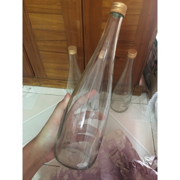 Chai thuỷ tinh cổ cao 750ml (đựng rượu, mật ong,..)