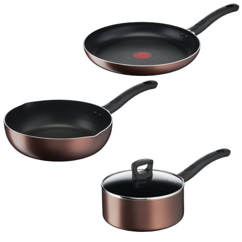 [Mã LIFEHL25 giảm 10% đơn 350K] Combo Tefal Day By Day Chảo chiên 24cm &amp;Quánh 18cm&amp;Chảo chiên sâu lòng 24cm