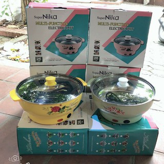 nồi lẩu điện COOKING POT SIZE 30cm nồi lẩu đa năng - chiên, xào , nấu ăn, nấu lẩu mini