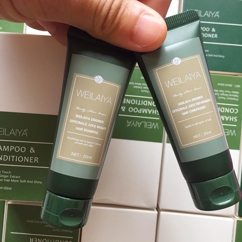 [Chính Hãng] Sét Dầu Gội+Xả Weilaiya Ngăn Rụng, Kích Thích Mọc Tóc Size(20 + 20)ml | BigBuy360 - bigbuy360.vn
