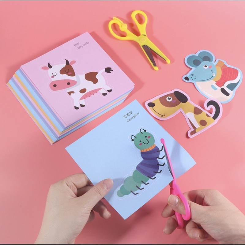 BỘ CẮT GIẤY THỦ CÔNG CHO BÉ