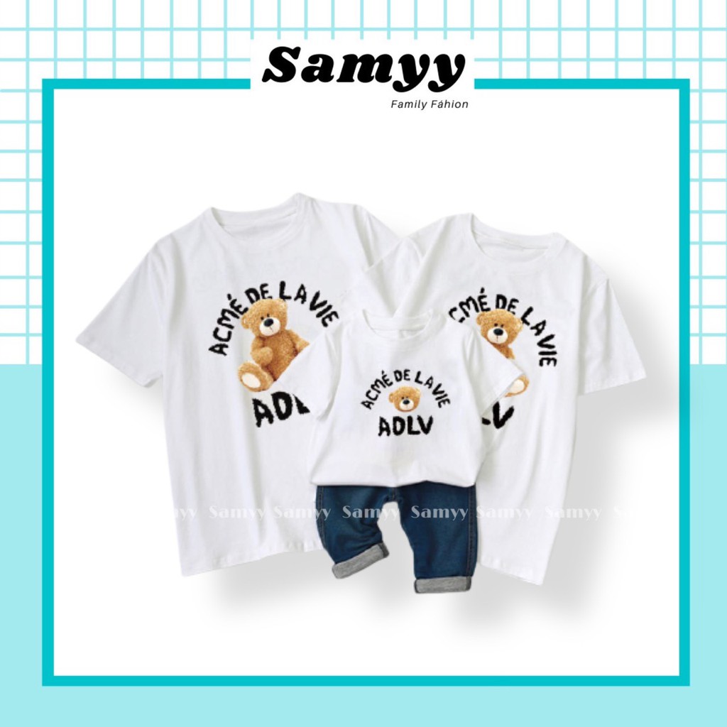 Áo thun trẻ em, áo phông gia đình SAMY KIDS áo cho bé trai, bé gái tay lỡ unisex
