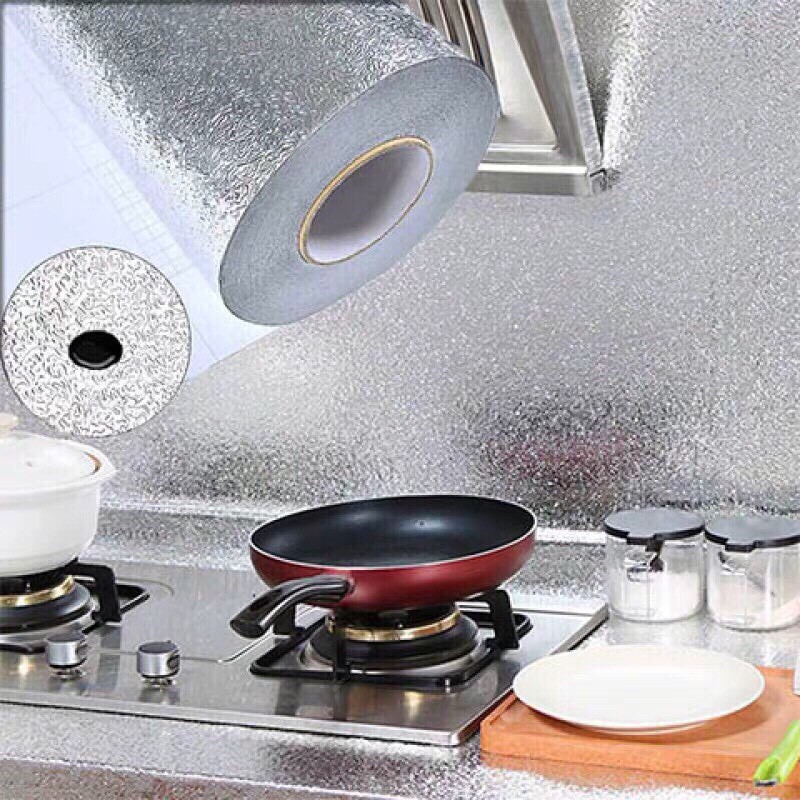 Cuộn giấy bạc dán bếp:2M-60cm rộng