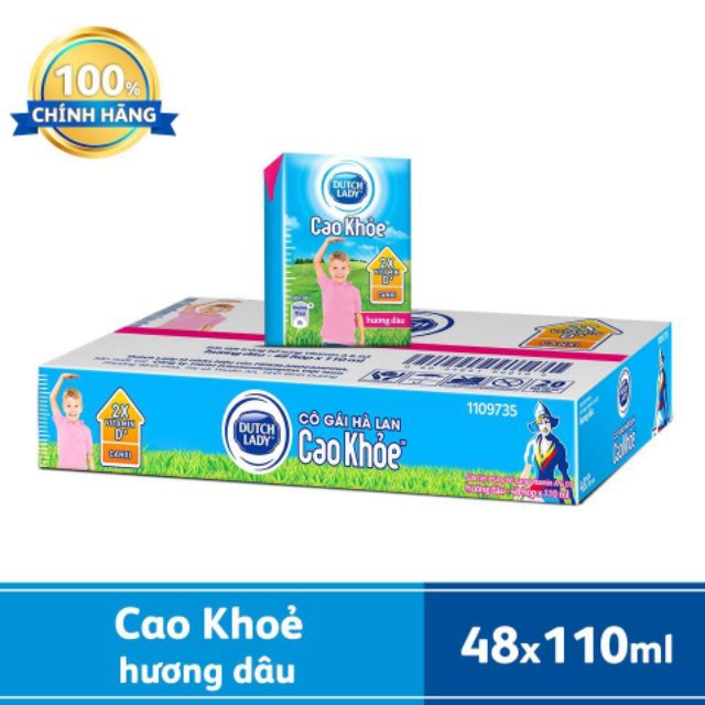 Sữa Tiệt Trùng Cao khoẻ hương dâu (48 hộp x170ml)