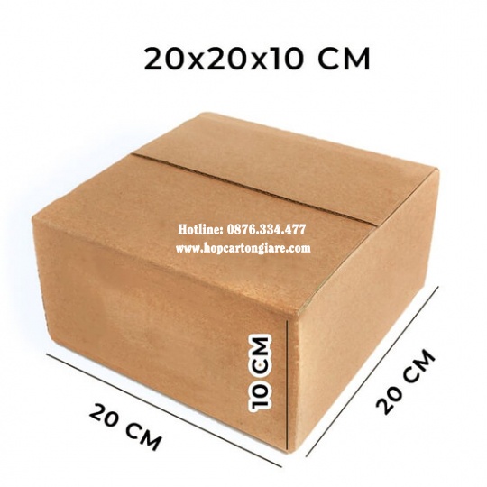 10 hộp carton 20x20x10 cm