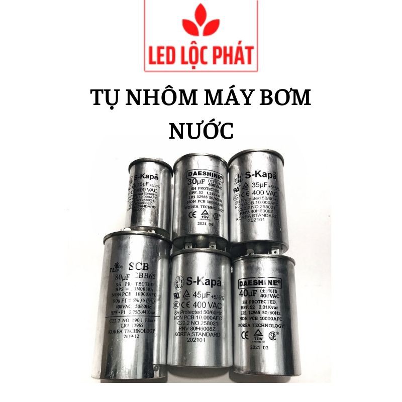 Tụ ngậm ( kapa nhôm) tụ nhôm dùng cho máy bơm