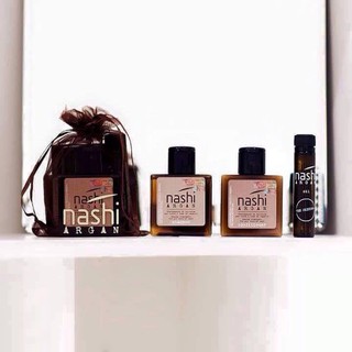 Bộ kit mini Nashi Argan 30ml dành cho tóc hư tổn được săn lùng nhiều nhất ( gội 30ml + xả 30ml + tinh dầu 5ml )
