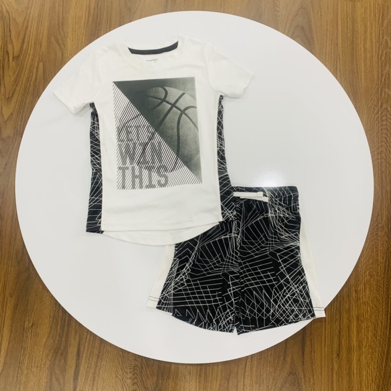 Bộ quần áo cộc tay bé trai mùa hè Jumbingbean chất liệu thun thể thao thông hơi thoáng khí