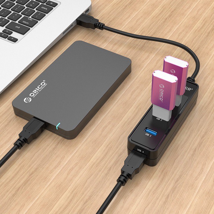 Hub chia 4 cổng USB 3.0 Orico W5PH4 - Bộ chia Hub 4 cổng USB 3.0 Orico W5PH4