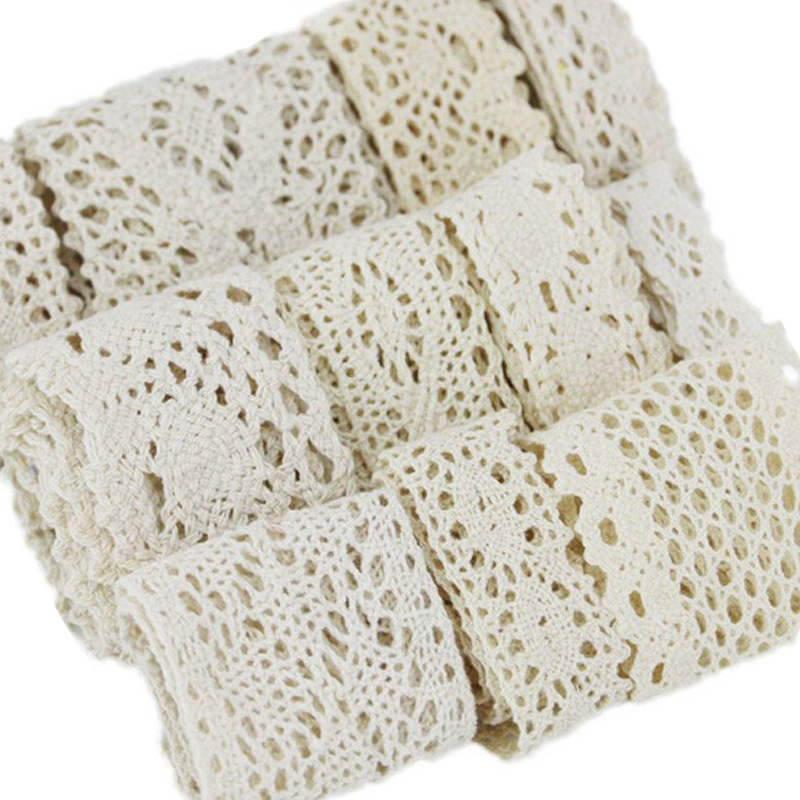 (5M / Cuộn) Dây Ruy Băng Cotton Thủ Công Làm Quà Cưới Thủ Công