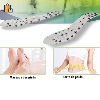 [Hàng mới về] Miếng lót giày mát xa từ tính giúp đốt cháy chất béo cải thiện lưu thông máu bấm huyệt giảm đau cho nam
