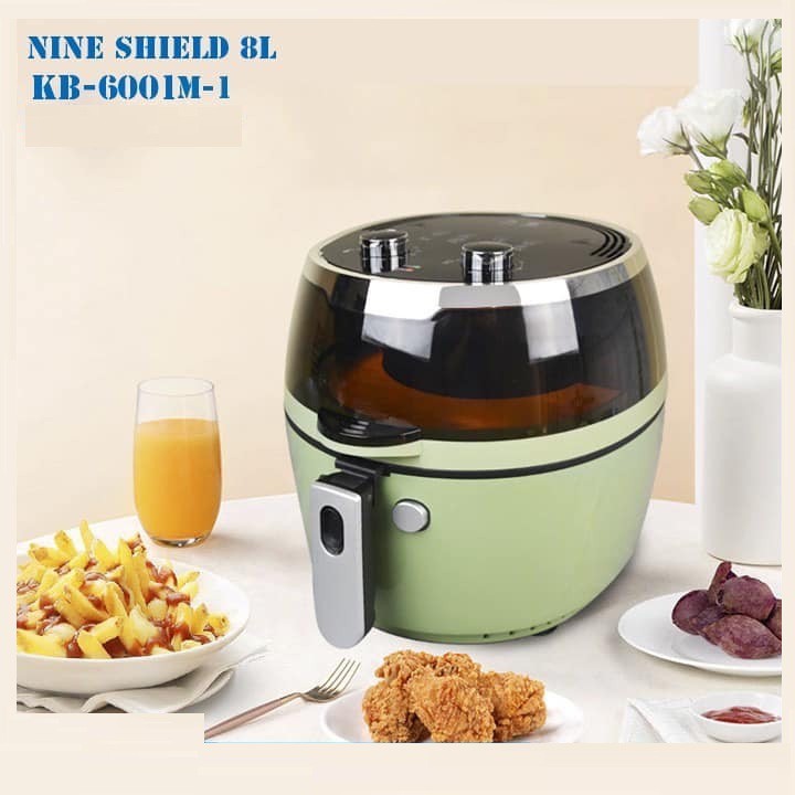 NỒI CHIÊN KHÔNG DẦU NINE SHIELD DUNG TÍCH 8L/10L/0,5L [ GIÁ SỈ ]
