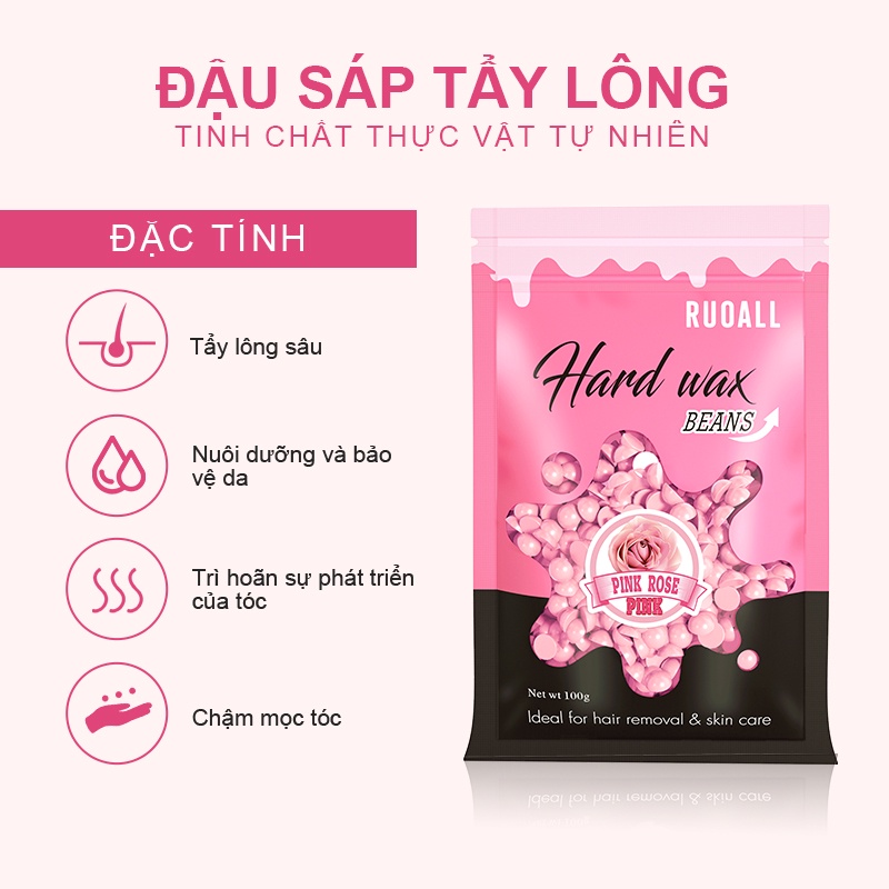 RUOALL Đậu sáp tẩy lông chuyên nghiệp cao cấp tiện dụng 100g