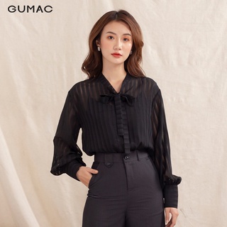 Áo voan sọc 2 lớp AA1056 GUMAC