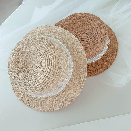 Mũ rộng vành phối ren che nắng dành cho bé