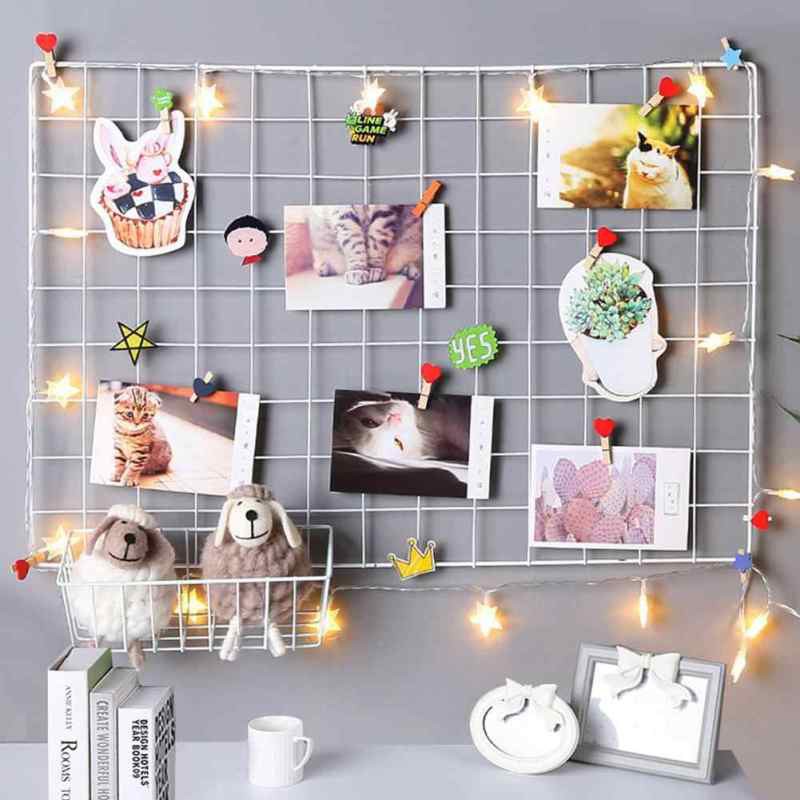 Khung Lưới Sắt Sơn Tĩnh Điện Trang Trí, Tấm Lưới Decor Góc Học Tập Siêu Xinh