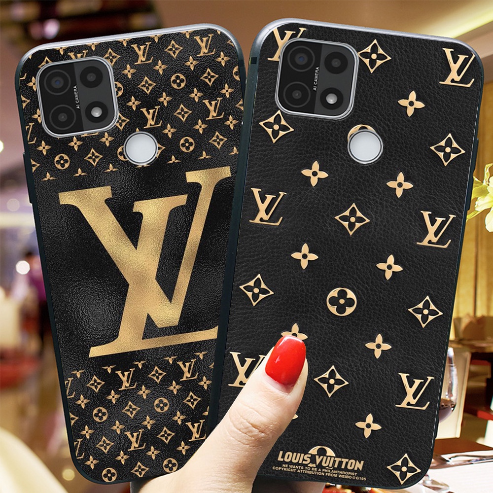 Ốp lưng điện thoại oppo a15 / oppo a15s thương hiệu LV louis vuit ton in vân da