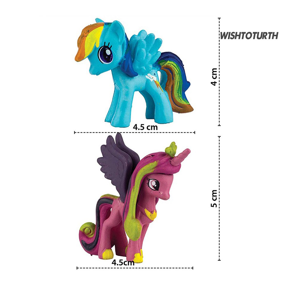 Set 12 Mô Hình Ngựa Pony Đồ Chơi Cho Bé