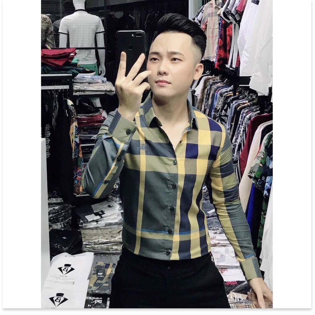 ÁO SƠ MI NAM DÀI TAY , CARO CỰC CHẤT , DÀNH CHO GIỚI TRẺ THỜI TRANG OASAKA FASHION