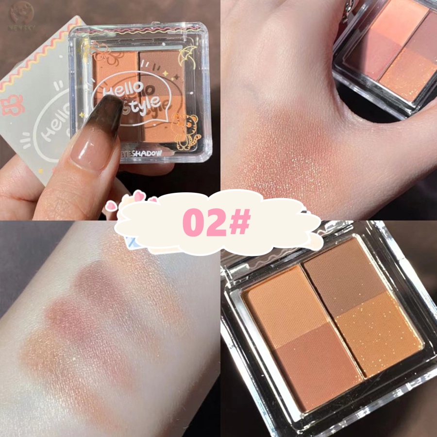 Bảng Phấn Mắt 3 Màu Sắc Tông Lì / Lấp Lánh Trang Điểm Đa Năng