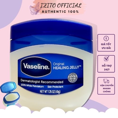 Vaseline dưỡng ẩm [Da mịn màng 100%_Hàng Auth] Sáp dưỡng da đa năng Vaseline 49g Original của Mỹ