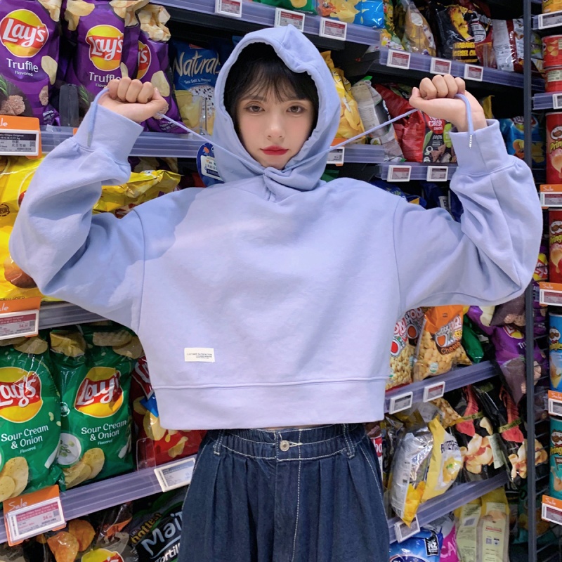 Áo hoodie nữ tay dài dáng rộng 46336 | BigBuy360 - bigbuy360.vn