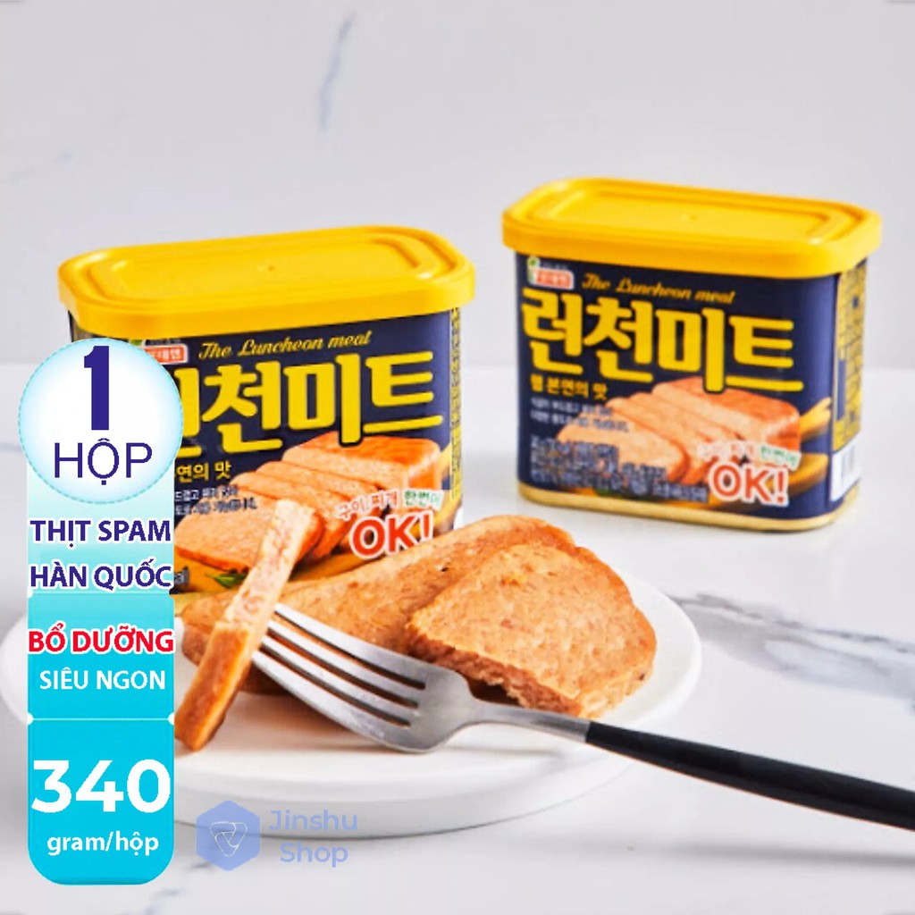 [NẮP VÀNG] Thịt Hộp  Hàn Quốc Luncheon Meat 340G - Thịt Hộp Ham / Thịt Heo SPAM Nhập Khẩu Đóng Hộp / Đồ Hộp Ăn Liền