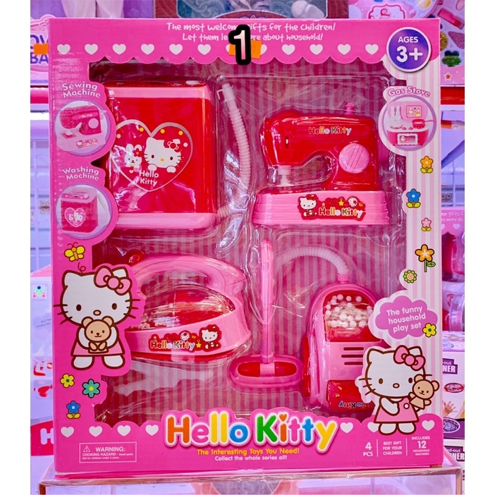 Bộ đồ chơi 4 món dụng cụ nhà bếp Hellokitty dùng pin có đèn và âm thanh