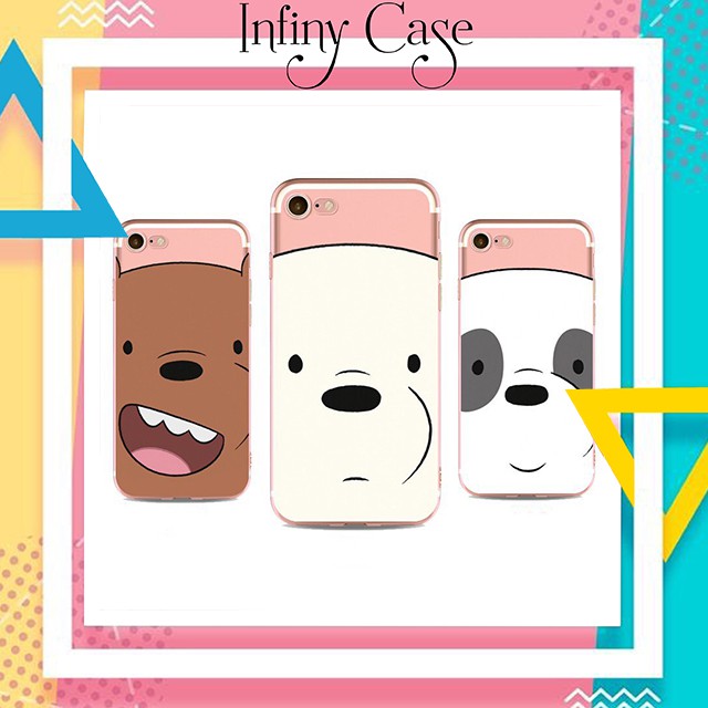 Ốp lưng iphone in hình 3 Anh em gấu 6 6S 6Plus 6S Plus 7Plus 8Plus X XSMax - Infinity Case M145