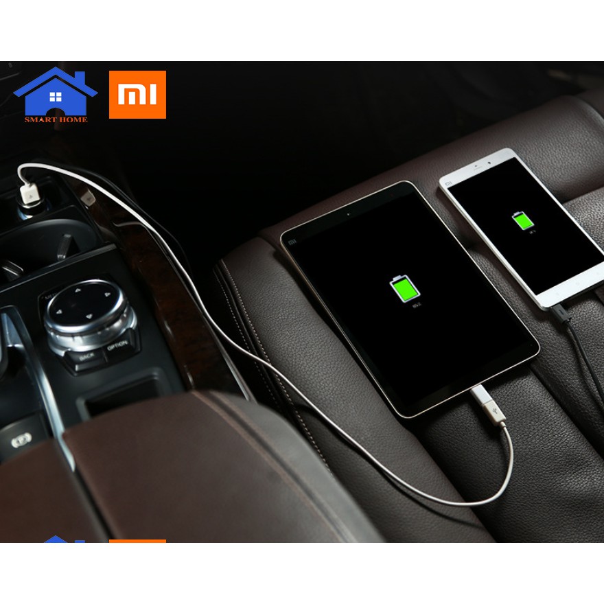 Sạc Ô Tô Nhanh 2 cổng USB 37W Xiaomi - Tẩu sạc xe hơi nhanh 18w Xiaomi 2 USB