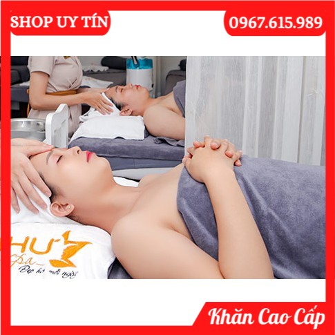 [Có video] Khăn đắp người spa mềm mịn dày dặn thấm hút nước tốt kt 70x140cm