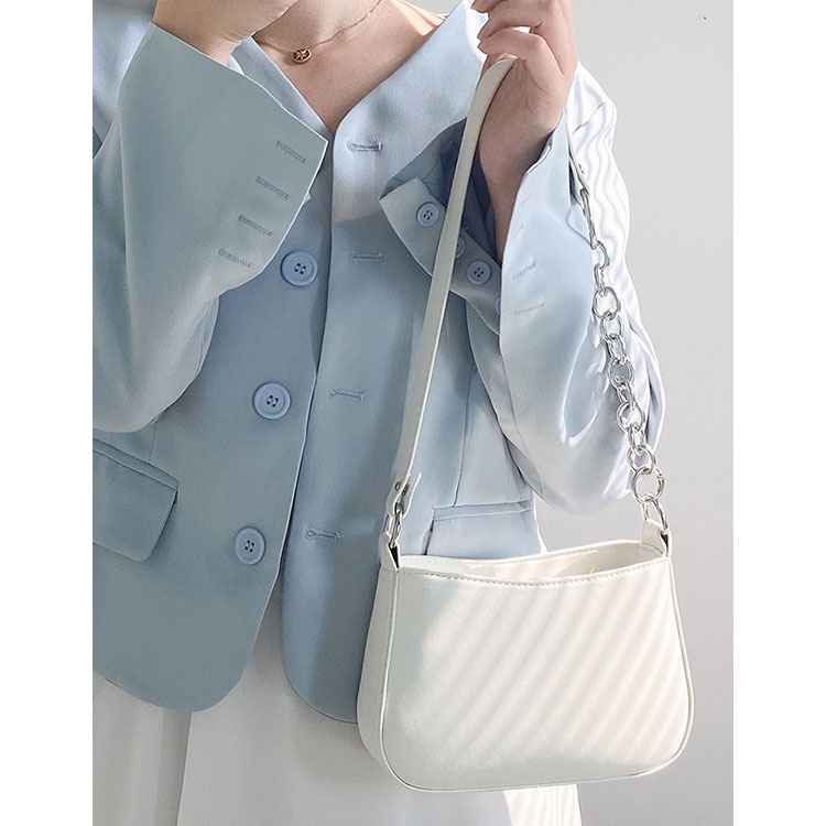 Túi Xách Da PU Màu Đen Phong Cách Âu Mỹ Thời Trang Cho Nữ