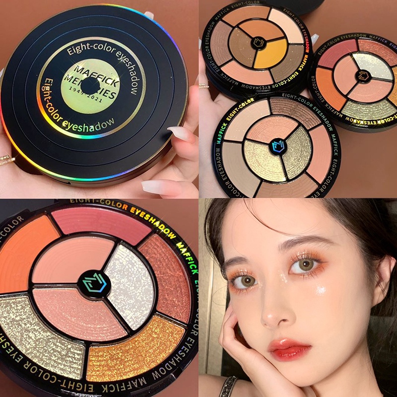 Bảng Phấn Mắt Mười Màu Sắc Long Lanh Không Thấm Nước Dễ Lên Màu