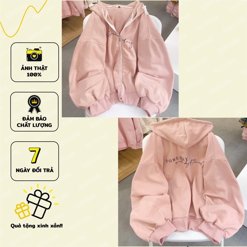 áo khoác someday màu hồng ảnh thật unisex ( nam nữ mặc đều được)