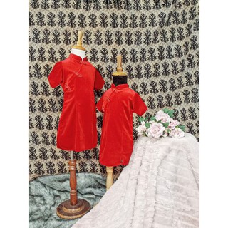 Sườn xám nhung tuyết (mom&baby)