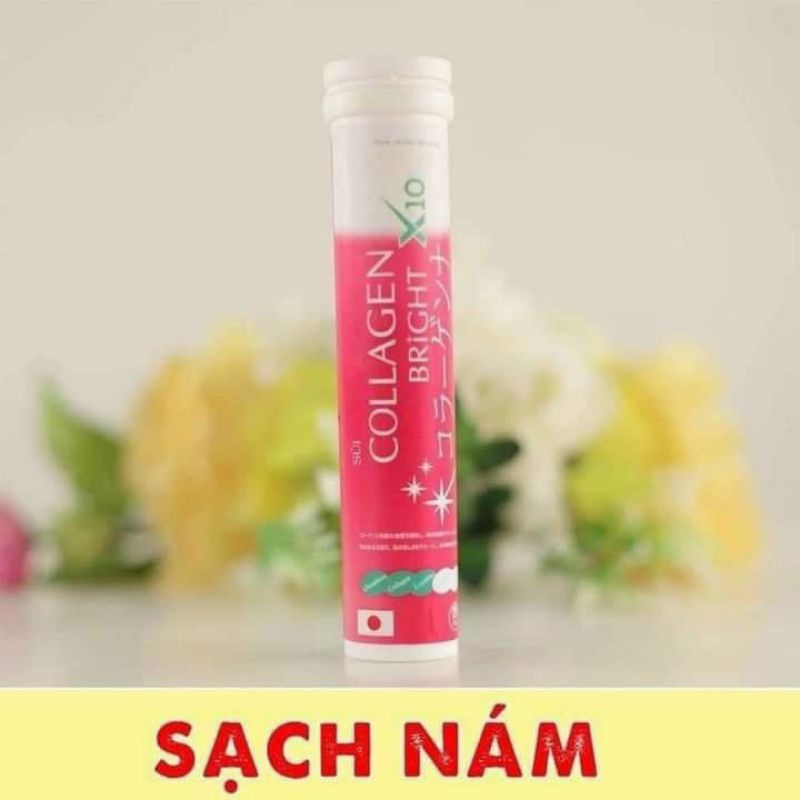 Viên Sủi Collagen Bright X10 Trắng Da - Hộp 20viên