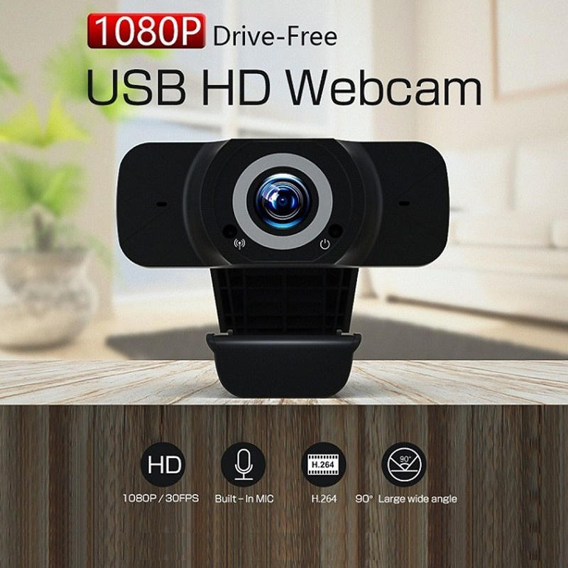Webcam Full Hd 1080p Kèm Vỏ Bọc Có Thể Tháo Rời Tiện Dụng Cho Máy Tính