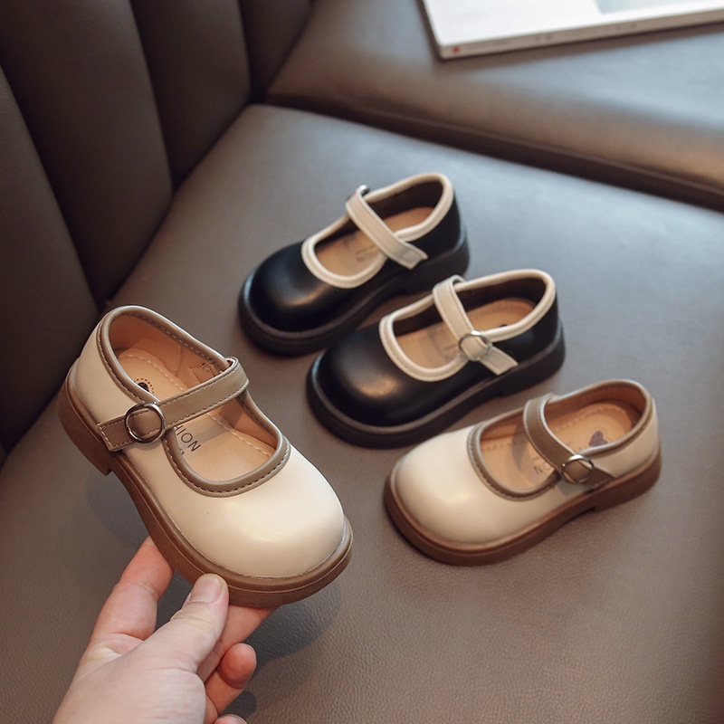 Giày bệt bé gái, giày búp bê cho bé gái chất liệu da PU lì kiểu dáng vintage, mẫu mới nhất 2022 size 21-30