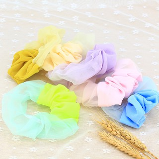 🌈 Cột tóc vải scrunchie nhiều màu sắc phong cách Hàn Quốc 🍧