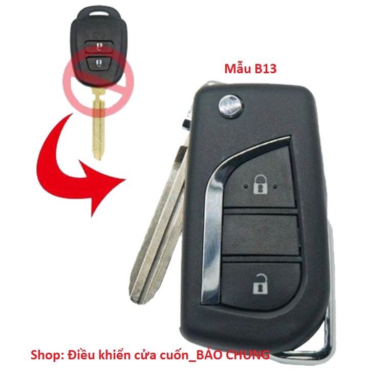 Chìa khóa độ gập toyota vios,yaris,inova...bản đủ tự cài đặt đễ dàng