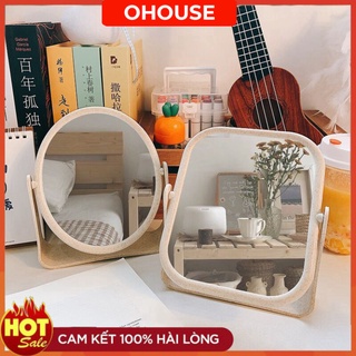 Gương Trang Điểm Lúa Mạch Cao Cấp OHOUSE