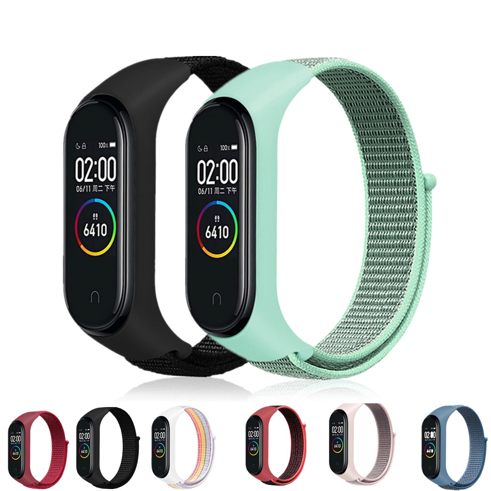Dây nylon Thoáng Khí Phong Cách Thể Thao Thời Trang Cho Đồng Hồ Thông Minh xiaomi mi band 4 3 4
