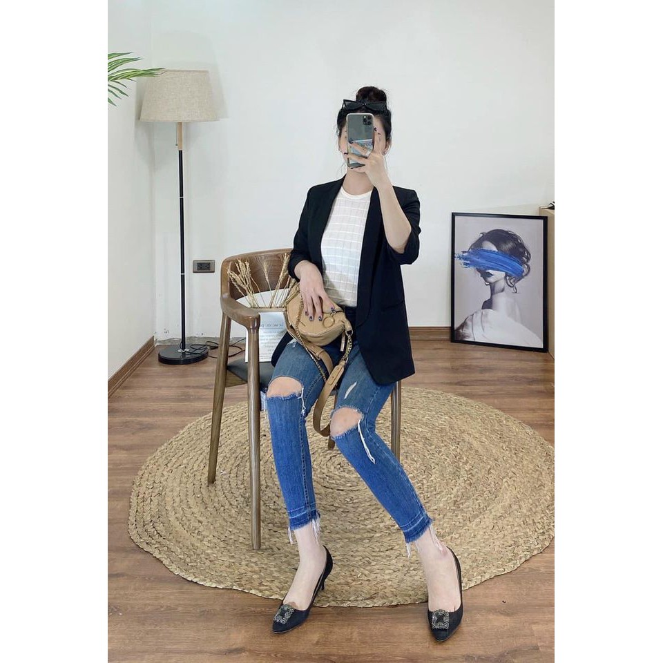 [GIÁ CỰC TỐT] AK42 Blazer B.S.K tay nhún 3 màu cực đẹp | BigBuy360 - bigbuy360.vn