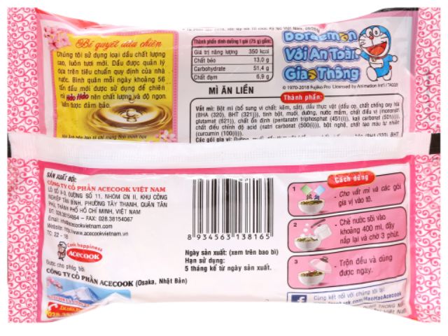 Combo 10gói mì tôm Hảo hảo chua cay/gà/chua ngọt/tôm/hải sản  75g