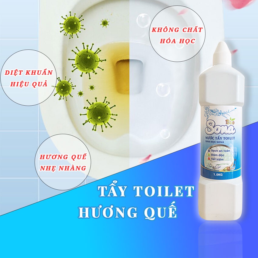 Nước tẩy nhà vệ sinh Toilet bồn cầu hương QUẾ, Mùi Hương Dễ Chịu, siêu sạch, Ngừa Vi Khuẩn 1kg