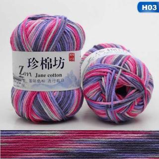 Haichenx Nhiều Màu Tay Dày Dệt Kim Thẻ Sợi Handmade Mềm Đan Sợi