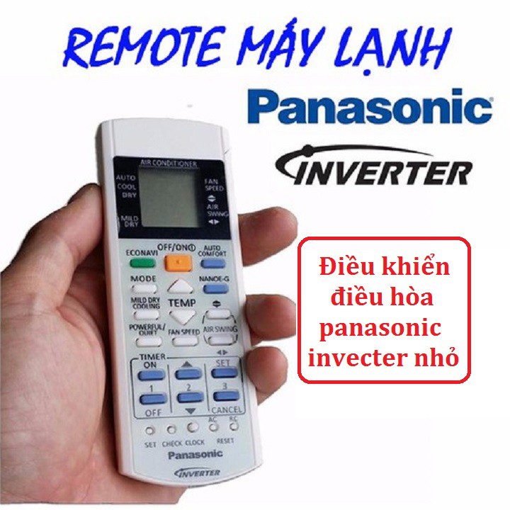 REMOTE ĐIỀU KHIỂN điều hoà Panasonic inverter bản nhỏ- tặng pin sịn - Bh đổi mới