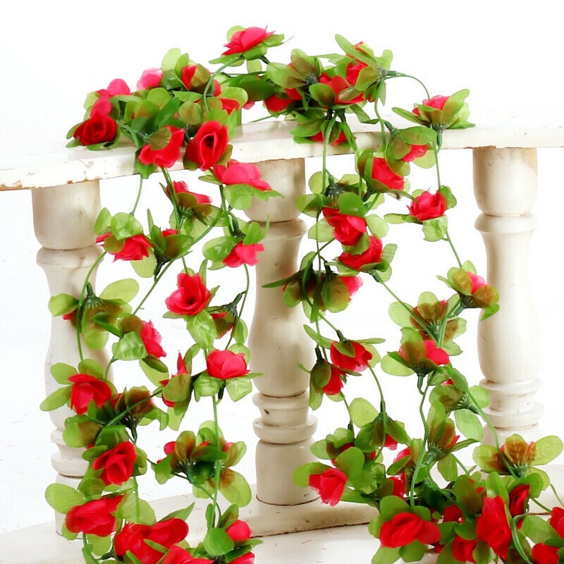 Dây Leo Hoa Hồng Giả Bằng Lụa Dùng Trang Trí Jp6--2.3M